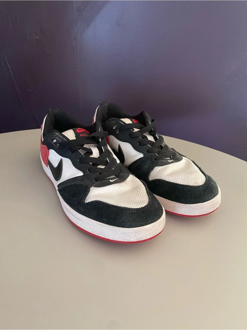 Nike women’s ' Low-Top Sneakers in Black, White & Red